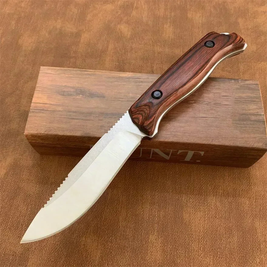 Straight BM 15002/15017 Wilderness Hunting Knife CPM-S30V Blade Wooden/G10 Handle Outdoor Knives Pocket EDC Tools