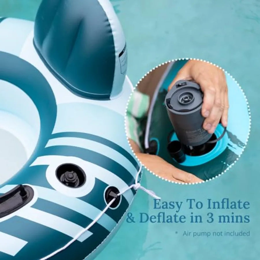 Heavy Duty 2 Person River Tubes for Floating with Cooler Inflatable Floating Lounger Premium Water Rafts Pool Float Above Lake