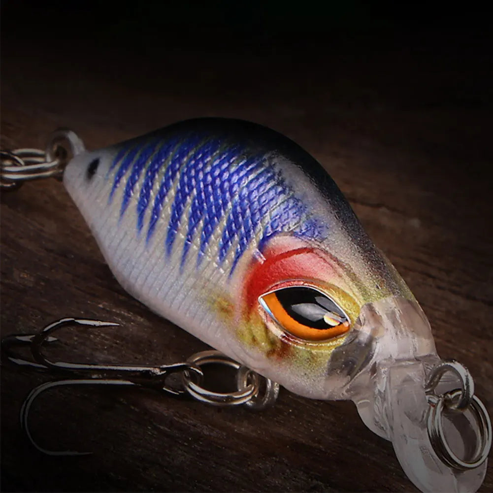 8pcs/box Mini Crankbait Wobbler with Treble Hooks Fishing Lures Artificial Hard Bait Minnow Swimbait Trout Bass Carp Fishing