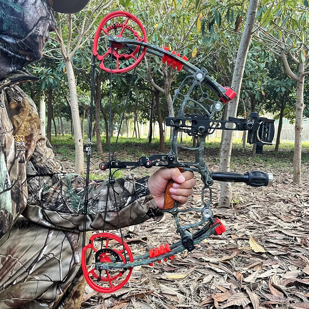 Right Hand Compound Dual-use Bow 30-60lbs 19" Axle Hunting Steel Ball 420FPS Let off 80% Outdoor Target Shooting Hunting