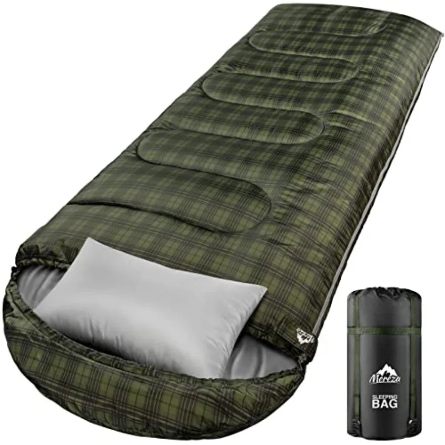 0 Degree Winter Sleeping Bag for Adults with Pillow Cold Weather Sleeping Bag for 4 Season Camping Hiking Backpacking Sleeping