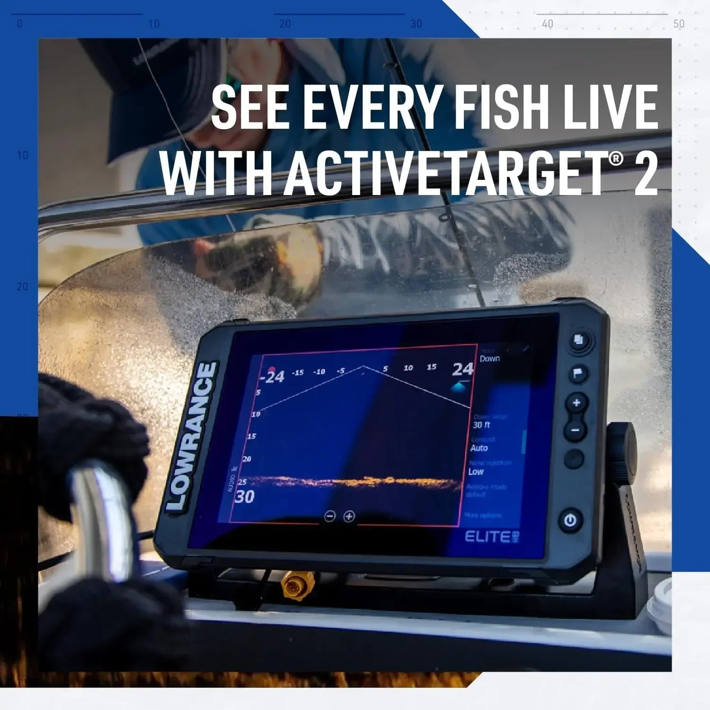 Lowrance Elite FS Fishfinder Chartplotter with Transducer High Precision Sonar GPS Navigation for Fishing