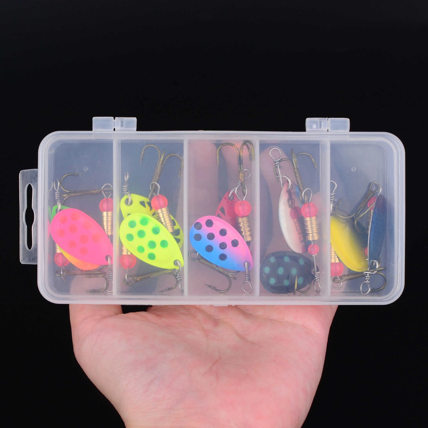 10pcs/set Peche Spinner Fishing Lures Wobblers CrankBaits Jig Shone Metal Sequin Trout Spoon with Hooks for Carp Fishing Pesca