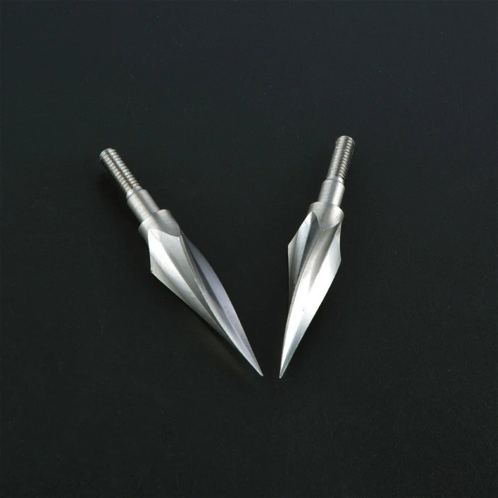 Arrowhead Tips 12pcs 150 Grain Spiral Electroplated Anti-Rust Iron Broadheads for DIY Aluminum Carbon Arrow Shafts Compound Recurve Bow Hunting Shooting Target Practice Durable Archery Accessories