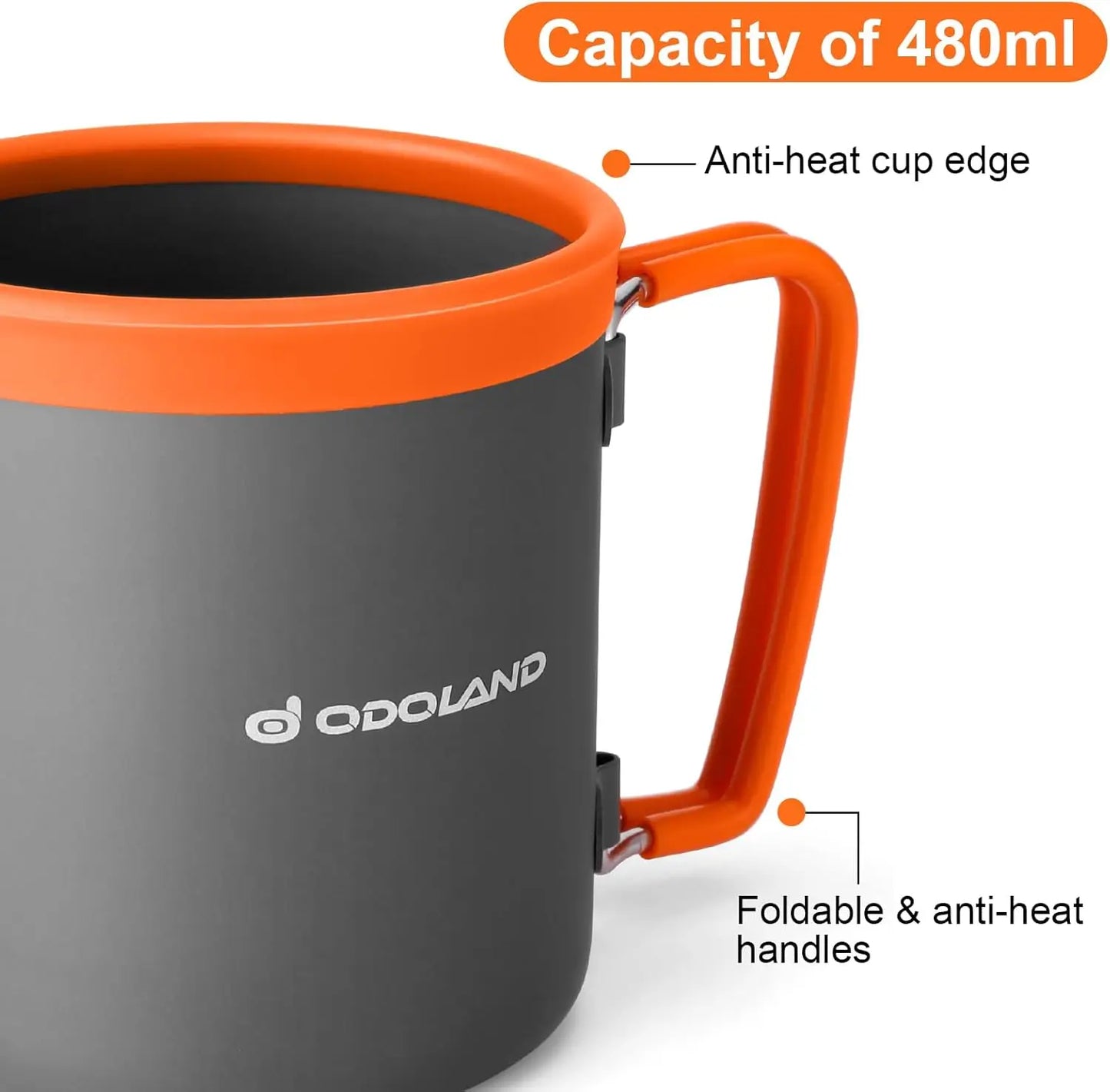 Camping Pot Set with Heat Exchanger Stove Mess Kit for Backpacking Hiking Picnic