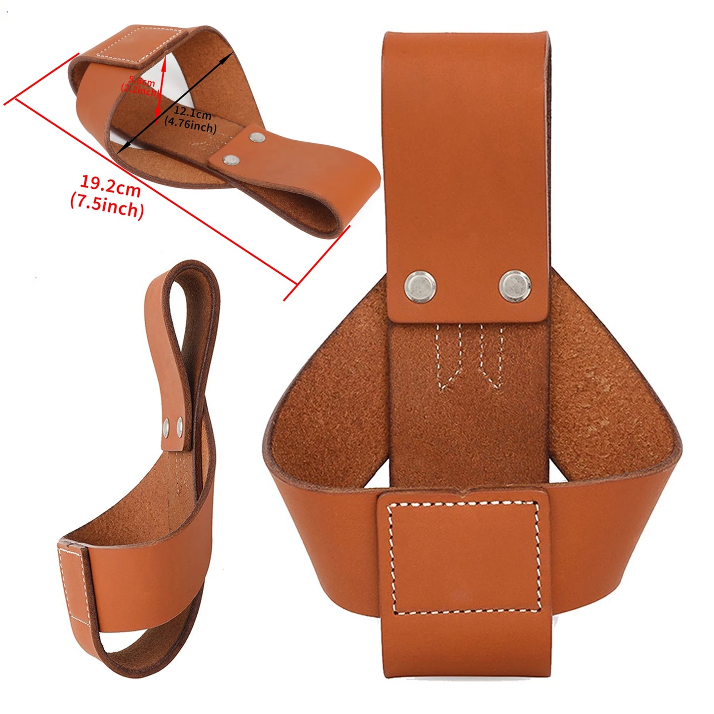 Archery Compound Bow Belt Holder Bag Cowhide Leather Waist Rest for Hunting Shooting Carry Accessories Outdoor Sports