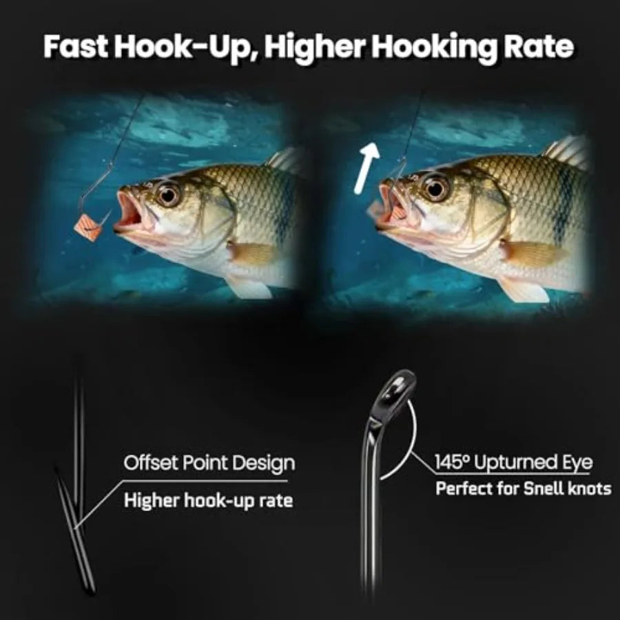 Catfish Hooks Big River Hooks 25/50pcs Live Cut Bait Fishing Hook for Catfishing Flathead Saltwater Freshwater