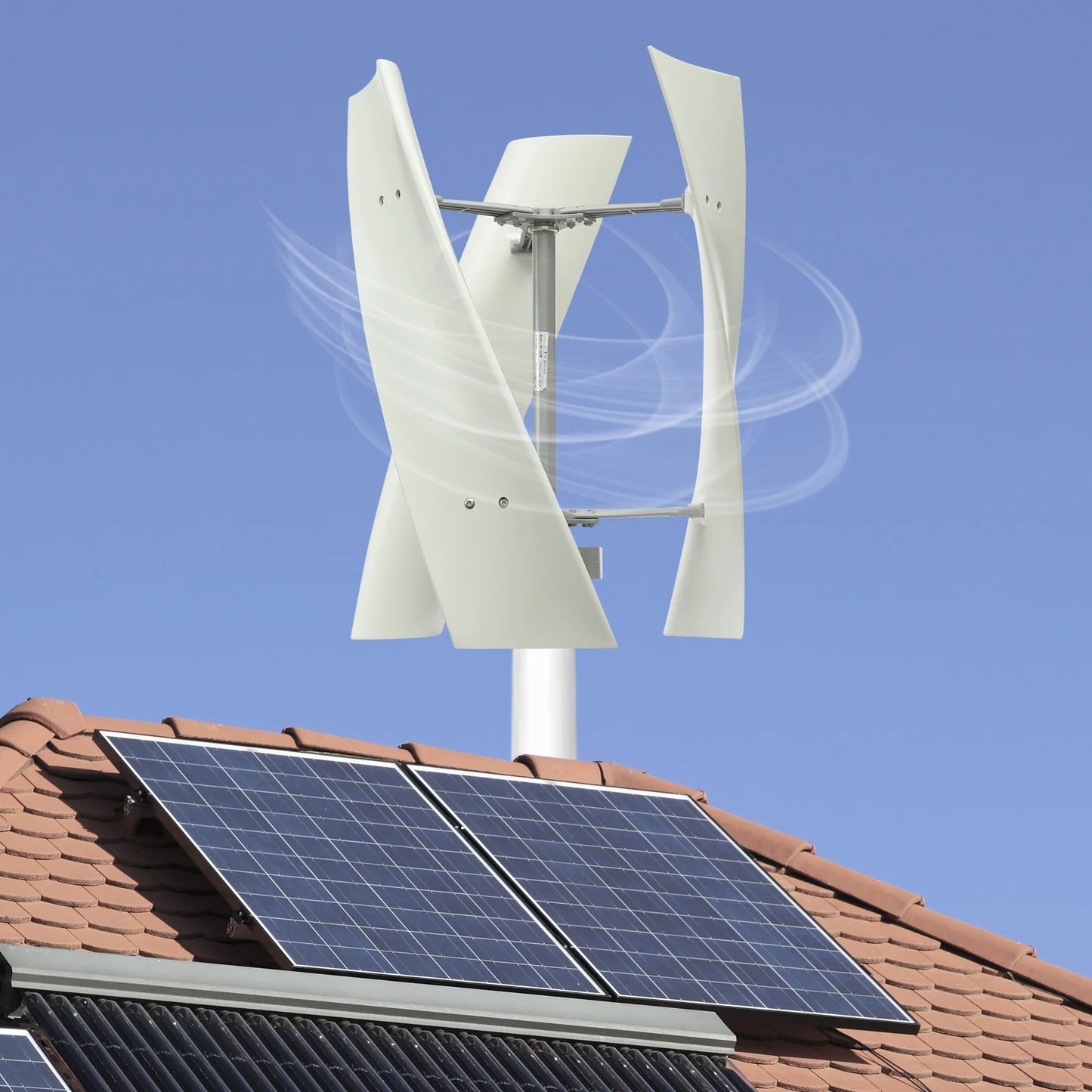 Vertical Axis Wind Turbine 100W 24V Wind Turbine Generator Kit White VAWT for Home Use Marine RV Off Grid Solar System WindPower