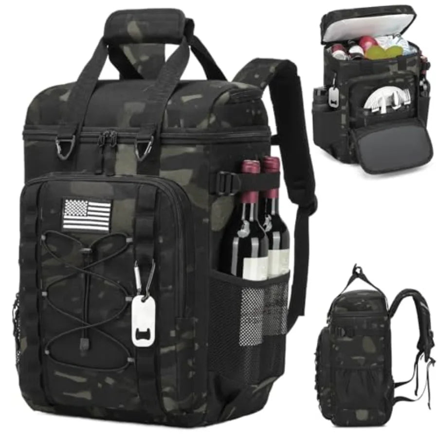 Tactical Cooler Backpack - 42 Cans Backpack Coolers Insulated Leak Proof for Men Adults Soft Cooler Insulated Backpack for Lunc