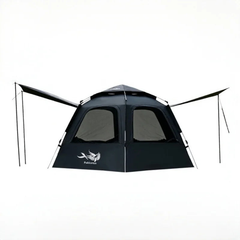 PAKICETUS Dome Camping Tent 2-5 Person Instant Setup 1 Minute Easy Assembly Double Doors Lightweight Portable Backpacking Tent for Outdoor Hiking Travel