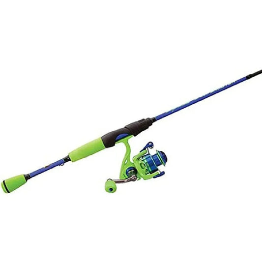 Crappie Thunder Spinning Reel and Fishing Rod Combo, 6-Foot 6-Inch Rod, Size 75 Reel, Green