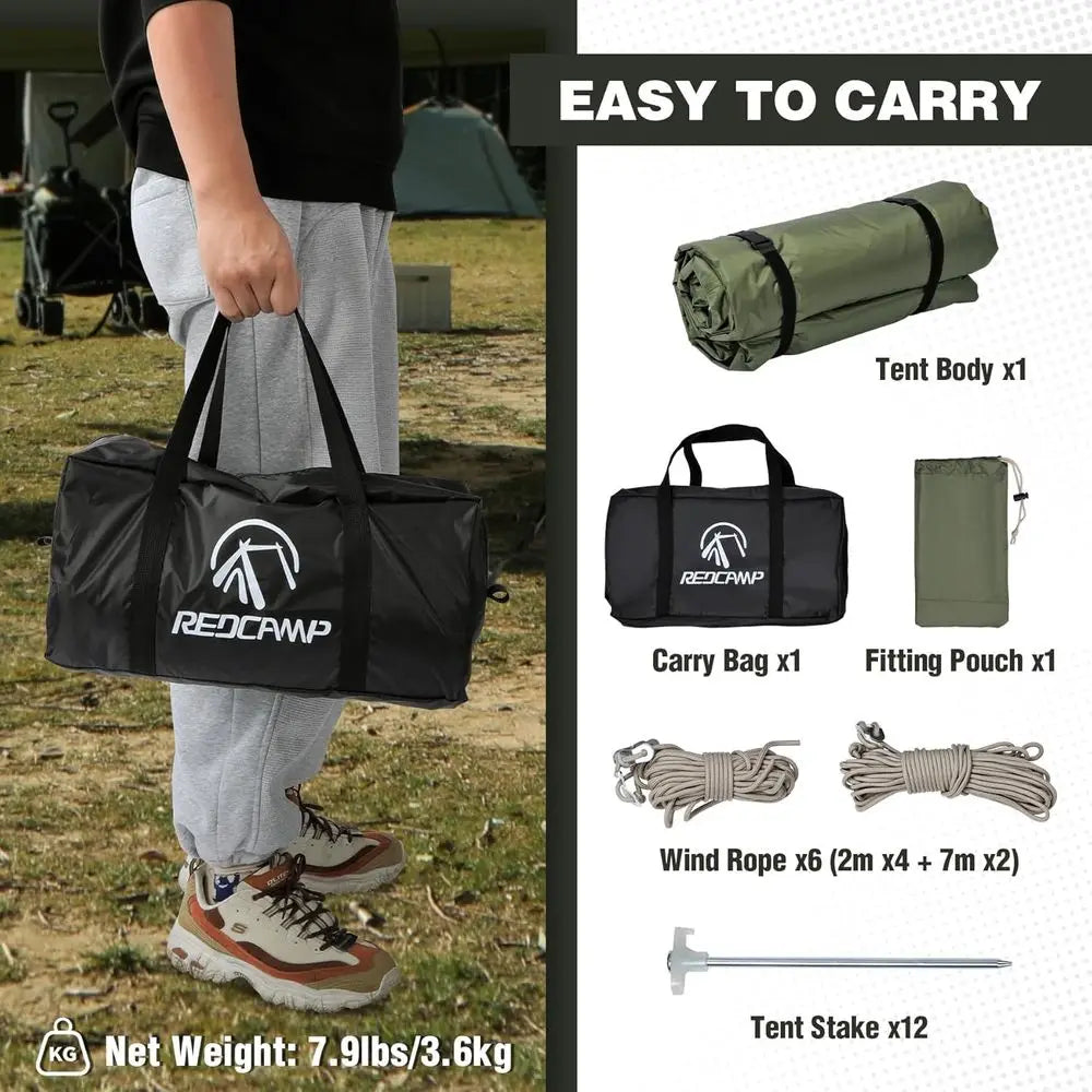 Durable 4-Season Hammock Tent with Stove Jack, Waterproof & Windproof, Ideal for Camping, Hiking, and Hunting