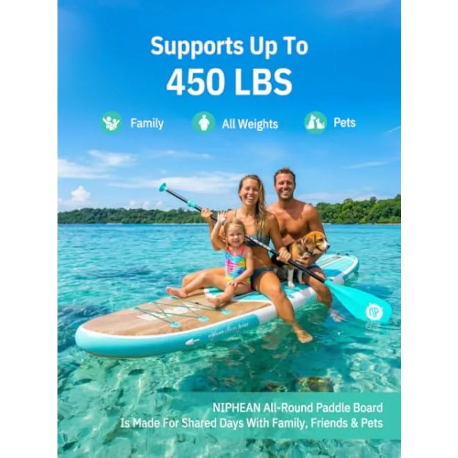 Inflatable Stand Up Paddle Board with SUP Accessories, Anti-Slip EVA Deck, 10'6'' Inflatable Paddle Boards for Adults and Youth