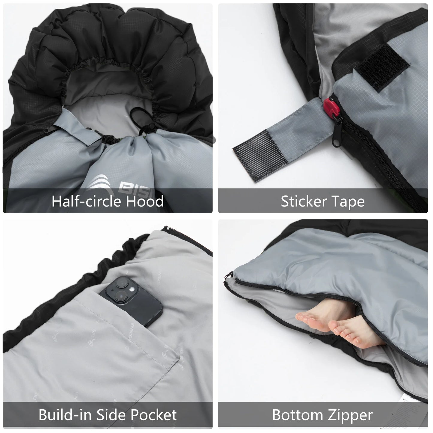 Outdoor Camping Sleeping Bag Ultralight Waterproof Winter Warm Backpacking Sleeping Bag With Pillow for Traveling Hiking