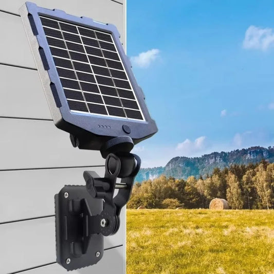 Trail Camera Solar Panel Kit 12V/1A 6V/1.5A with Build-in 2000mAH Rechargeable Lithium Battery IP66 Waterproof Hunting Accessory