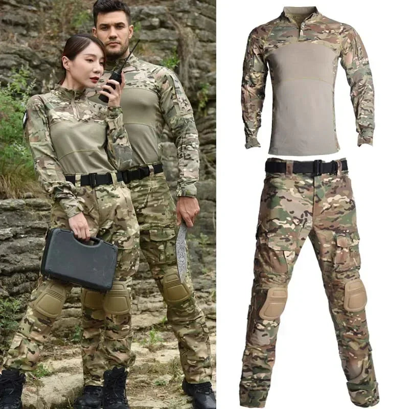 G4 Tactical Uniform Milit Outdoor Camo Suit Combat Shirts Cargo Pants Men Trainning Sets Airsoft Paintball Mens HuntingClothes