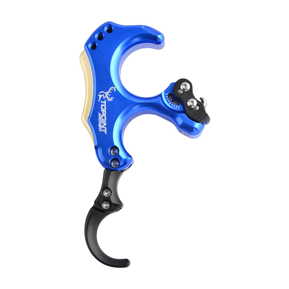 TP460 Compound Bow Release 3/4 Finger Thumb Trigger Back Tension Caliper for Left Right Hand Archery Hunting Target Use