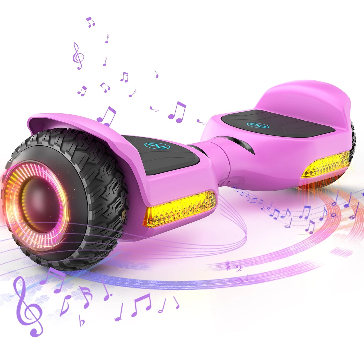 Kids 6.5'' Self Balancing Hoverboard All Terrain with LED Light And Bluetooth Speaker - Portable Smart Transport Device