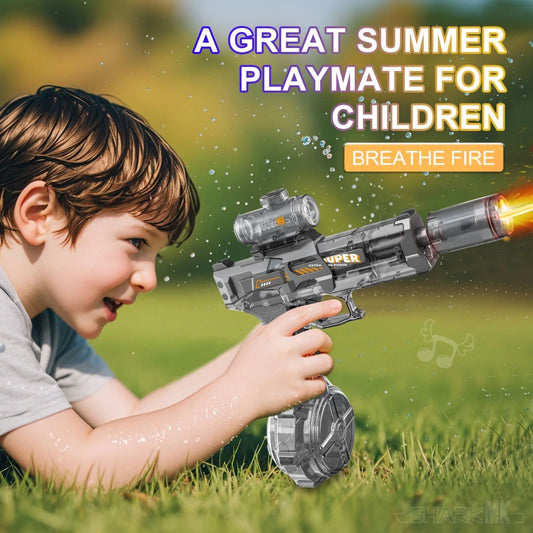 Children And Adult Outdoor Toy Electric Special Effect Water Gun, Boys And Girls Outdoor Competition Light-Up Flame Nozzle Toy W