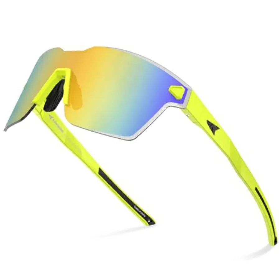 Tarkio Polarized Fishing Sunglasses, Large Single PC Lenses, Rimless Wrap Design, UV400 Protection Sports Sunglasses