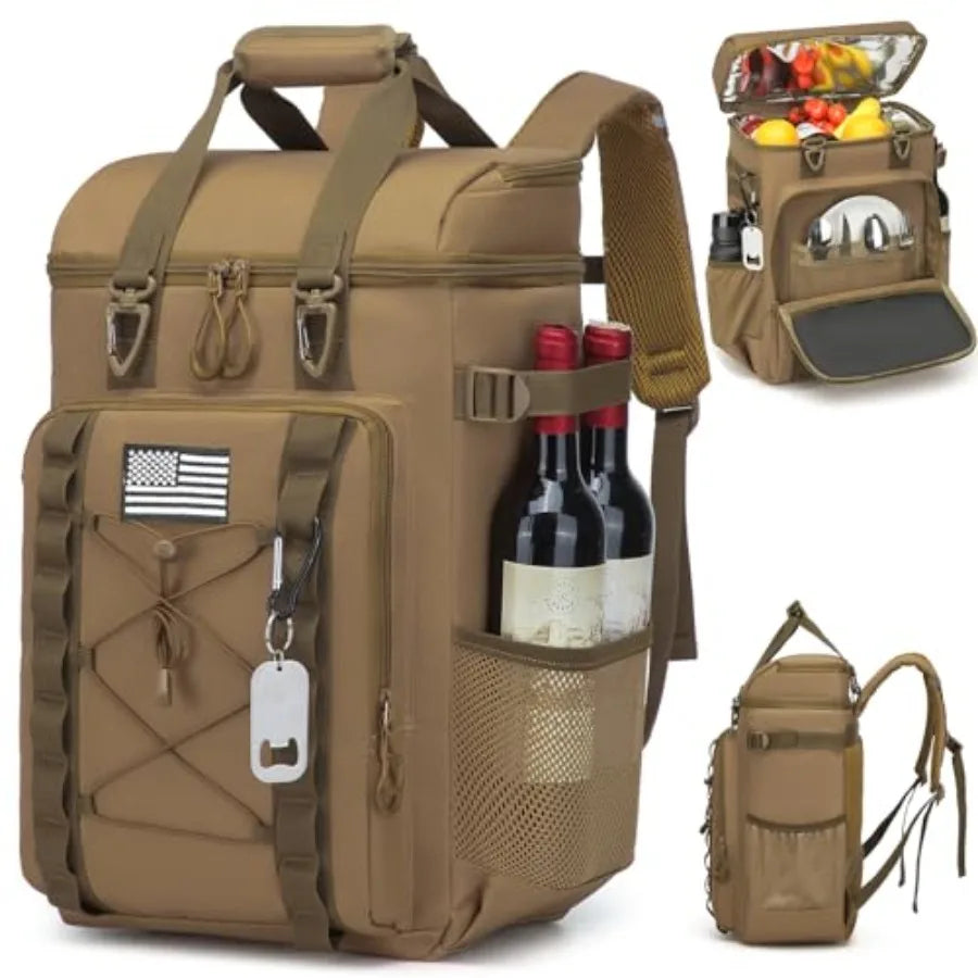 Tactical Cooler Backpack - 42 Cans Backpack Coolers Insulated Leak Proof for Men Adults Soft Cooler Insulated Backpack for Lunc