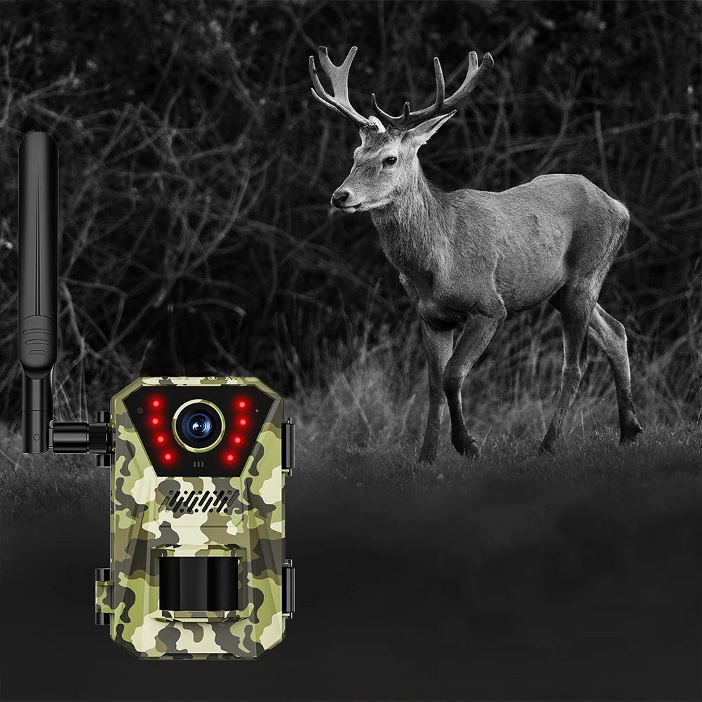 Solar Powered Infrared Outdoor Trail Camera Waterproof Game Wildlife Cam Live Video Game Camera for Outdoor Monitoring