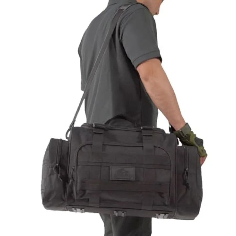 Duffel Bag Heavy Duty Tactical Gym Bag for Men, Splashwater-Proof Weekender Travel Bag for Basketball, Football, Soccer, Hiking