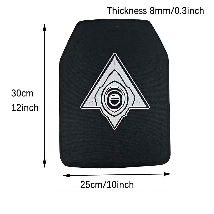 10x12 NIJ Level IIIA UHMWPE Ballistic Plate 8mm Thick Solid PE Hard Armor Insert USA Stock Free Shipping
