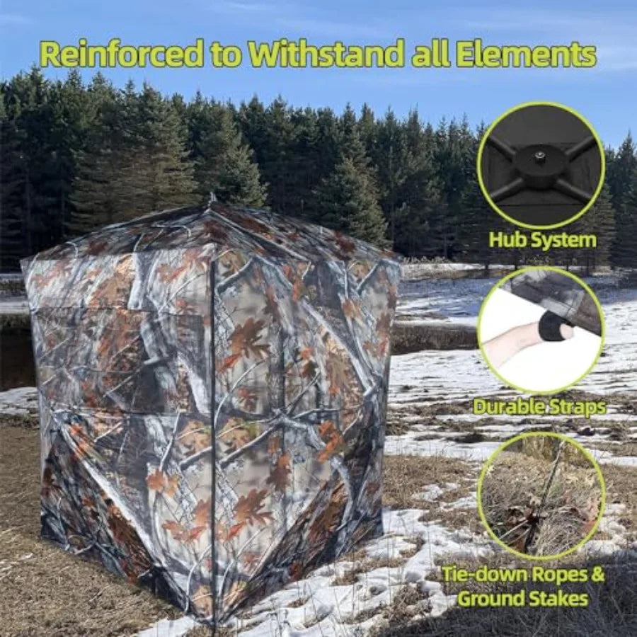 SPUR Collector Hunting Blind, Portable Ground Blind with Silent Windows, Portable Durable Hunting Tent for Deer and Turkey Hunt
