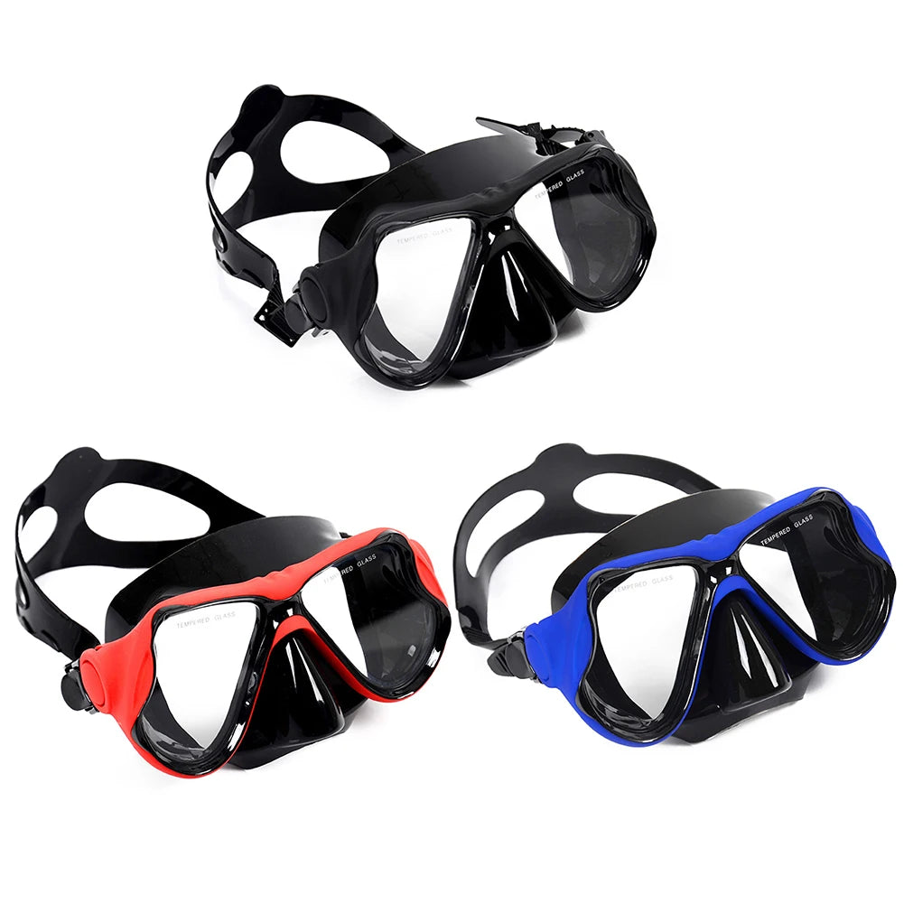 Scuba Diving Mask Panoramic Wide View Professional Snorkeling Mask Wear Resistant Snorkels Diving Goggles for Free Swim