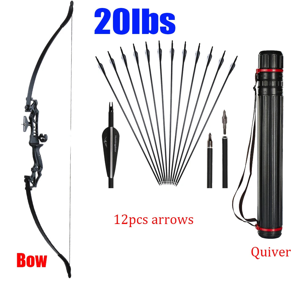 Archery recurve bow Hunting Take Down Bow 40lbs Bow for Outdoor Fishing Shooting Right Hand With Bow Accessories