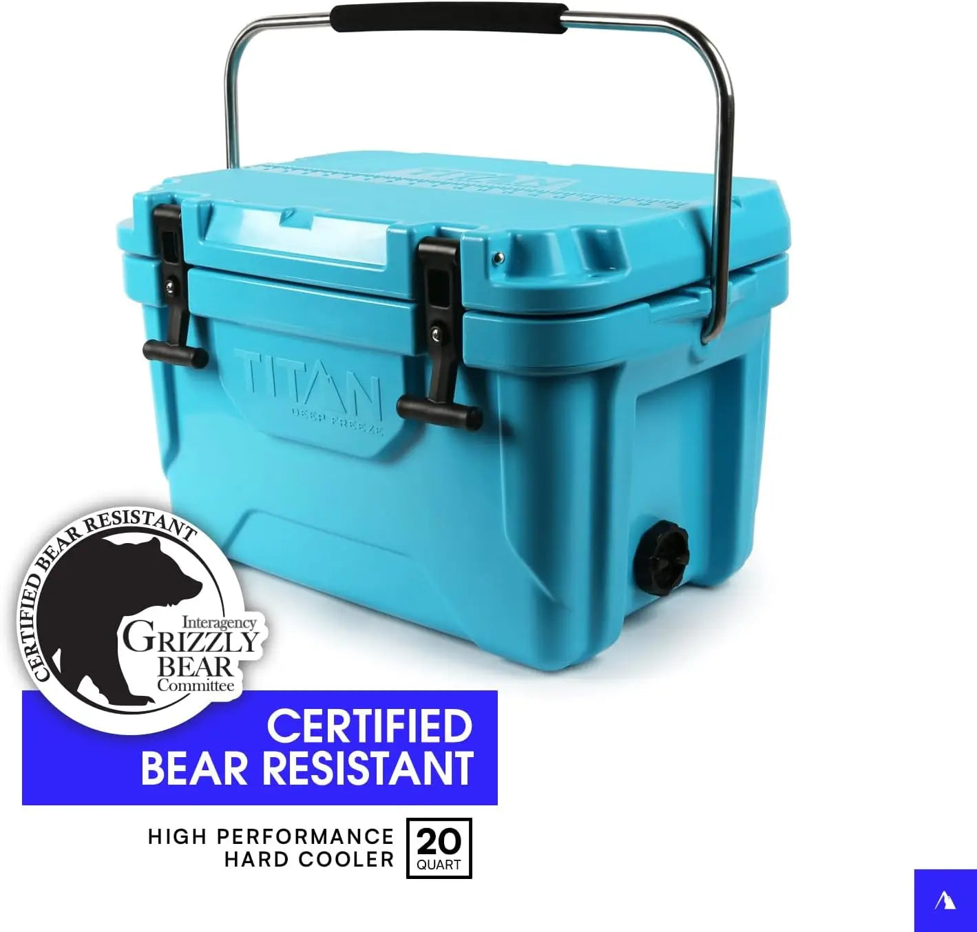 Durable Hard Ice Chest Cooler with Microban Protection and Deep Freeze Insulation for Camping