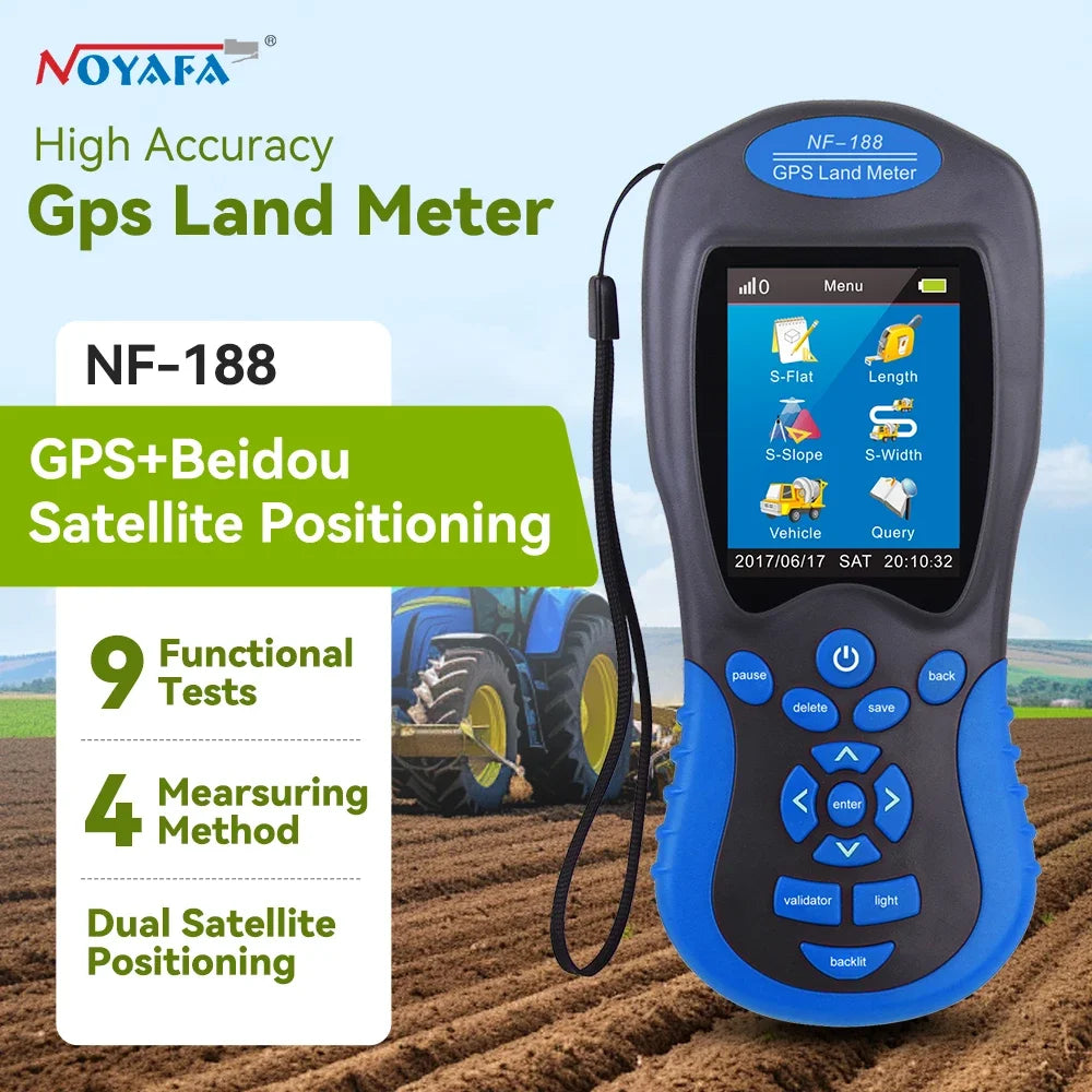 Noyafa NF-188 GPS Land Area Meter Measure Device with USB Navigation Track Calculation Meter for Farm Land Mapping Network Tool