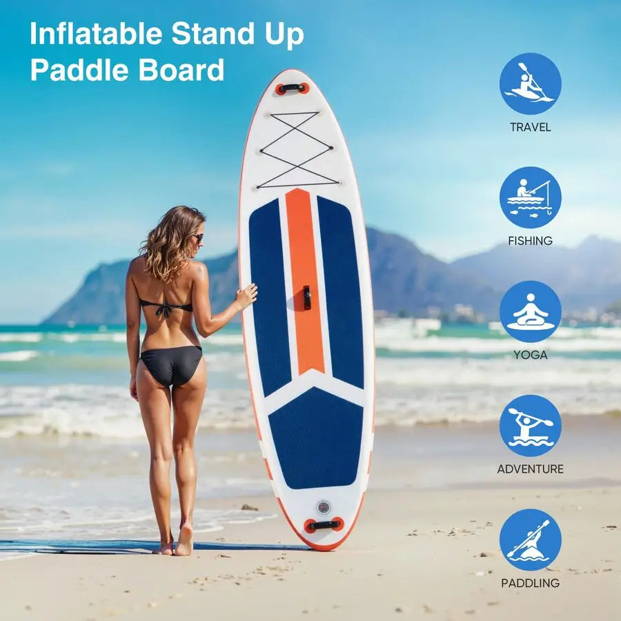 Inflatable Stand Up Paddle Board with Premium SUP Paddleboard Accessories,2in1 Paddle,Wide Stable Design,NonSlip Comfort Deck fo