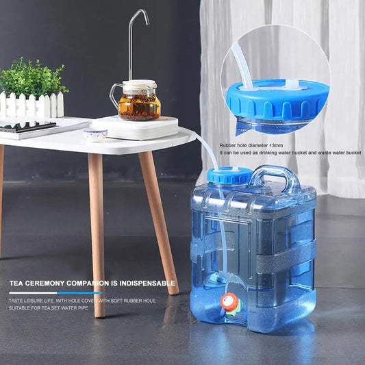 Drinking Water Jug with Spigot Leakproof Camping Water Tank Large Capacity Water Storage Container for Hiking Self-Driving Tour