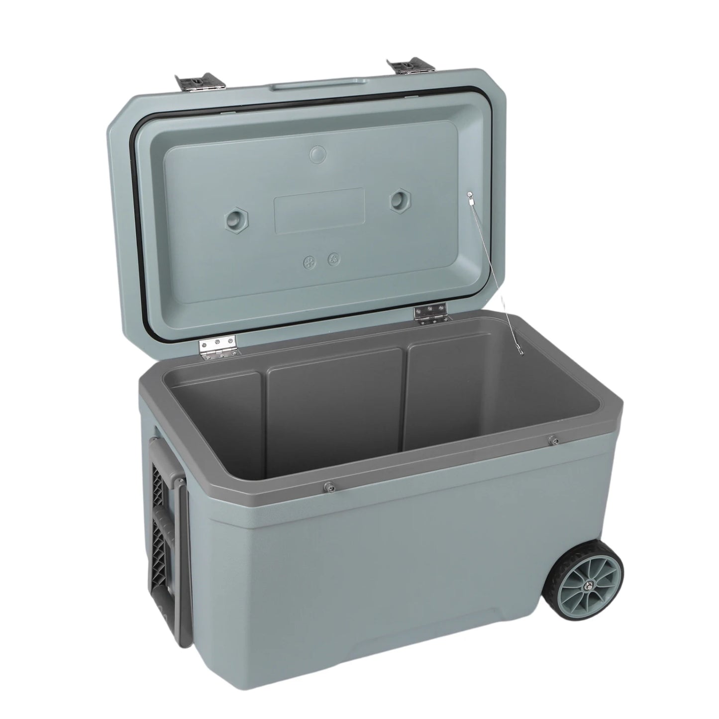 70L Wheeled Cooler Keep Food Warm Portable Car Wheel Insulator Plastic Cooler Box with Handle Ice Chest Box for BBQ Camping