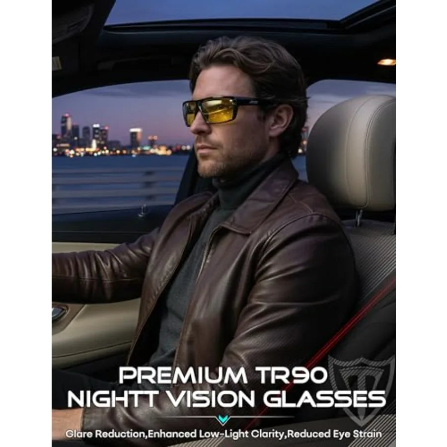 Polarized Sunglasses Men for Fishing: UV Protection Lightweight TR90 Sports Wrap Sun Glasses Driving Golf Running