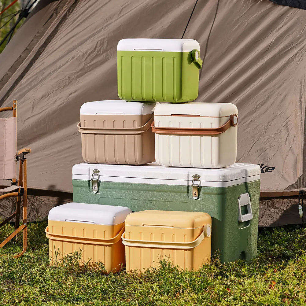 6L Camping Cooler Box Insulated Ice Chest Portable Ice Bucket Outdoor Hard Cooler for Camping Beach Picnic