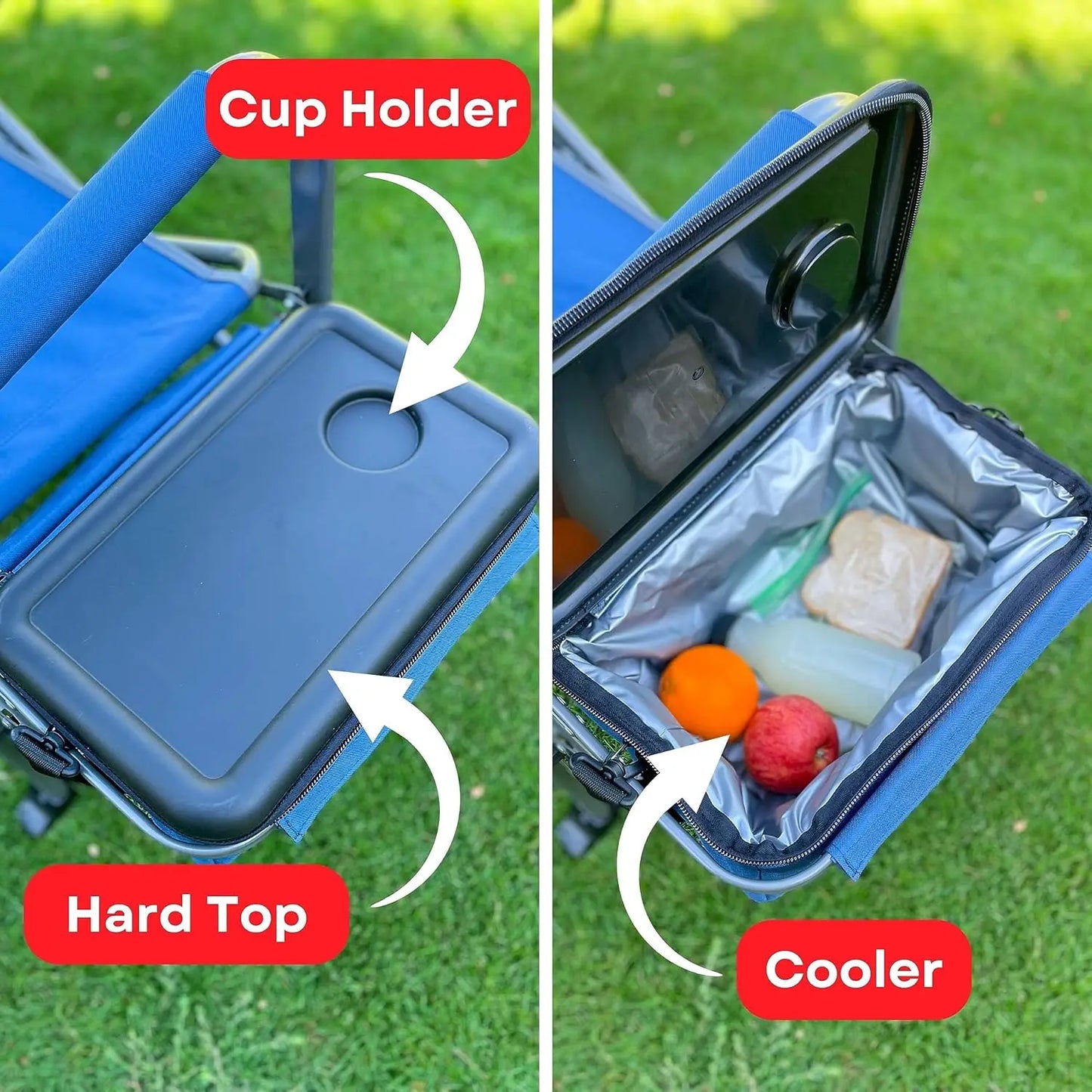 Extra Wide Folding Director Chair - Supports 600lbs, Heavy Duty for Camping, Patio, Sports - Portable with Side Table & Bag