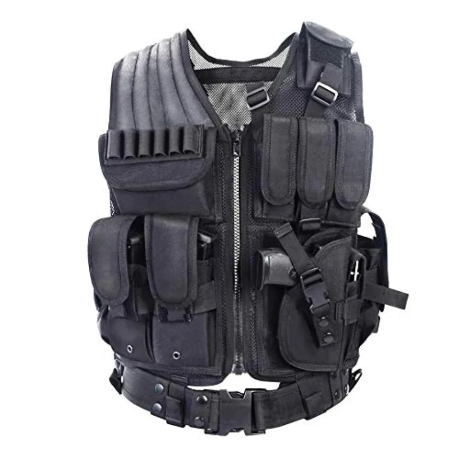 vAv YAKEDA Tactical Vest Outdoor Ultra-Light Breathable Training Airsoft Vest Adjustable for Adults