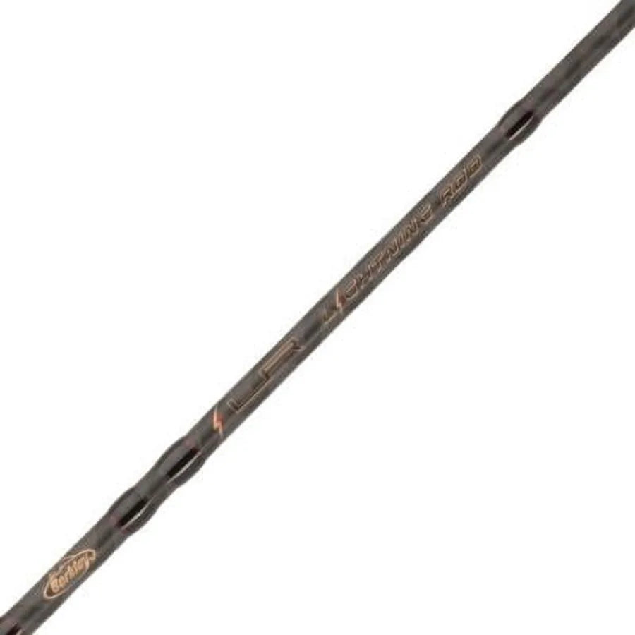Lightning Rod Casting, 6'6 Medium Fishing Rod for freshwater fishing, graphite composite, black with blue accents, ultra-sensit