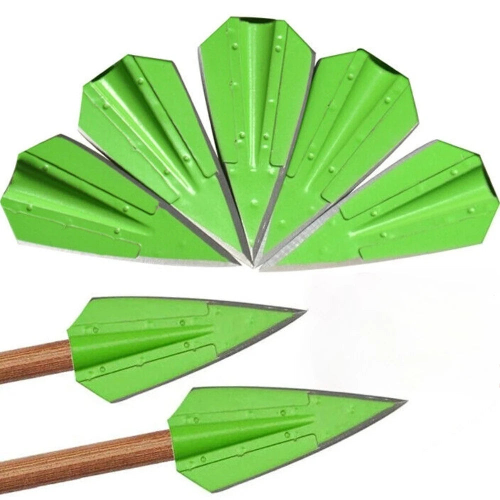 115Gr Hunting Arrowheads OD 8MM Shaft Archery Blade Broadheads Target Arrow Tip Bow Hunting Glue In Point Edged alloy steel