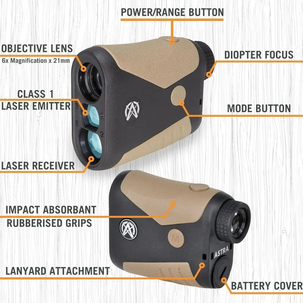 1600 Yard Laser Rangefinder for Hunting and Shooting with Red OLED/HD LCD Display, Fast 0.10s Readout, Accurate to +/-1 Yard