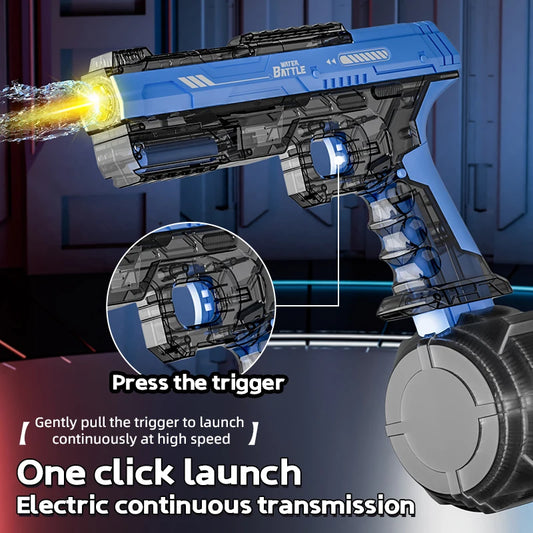 New Water Gun Electric Pistol Shooting Toy Full Automatic Summer Beach Toy For Kids Children Boys Girls Adults