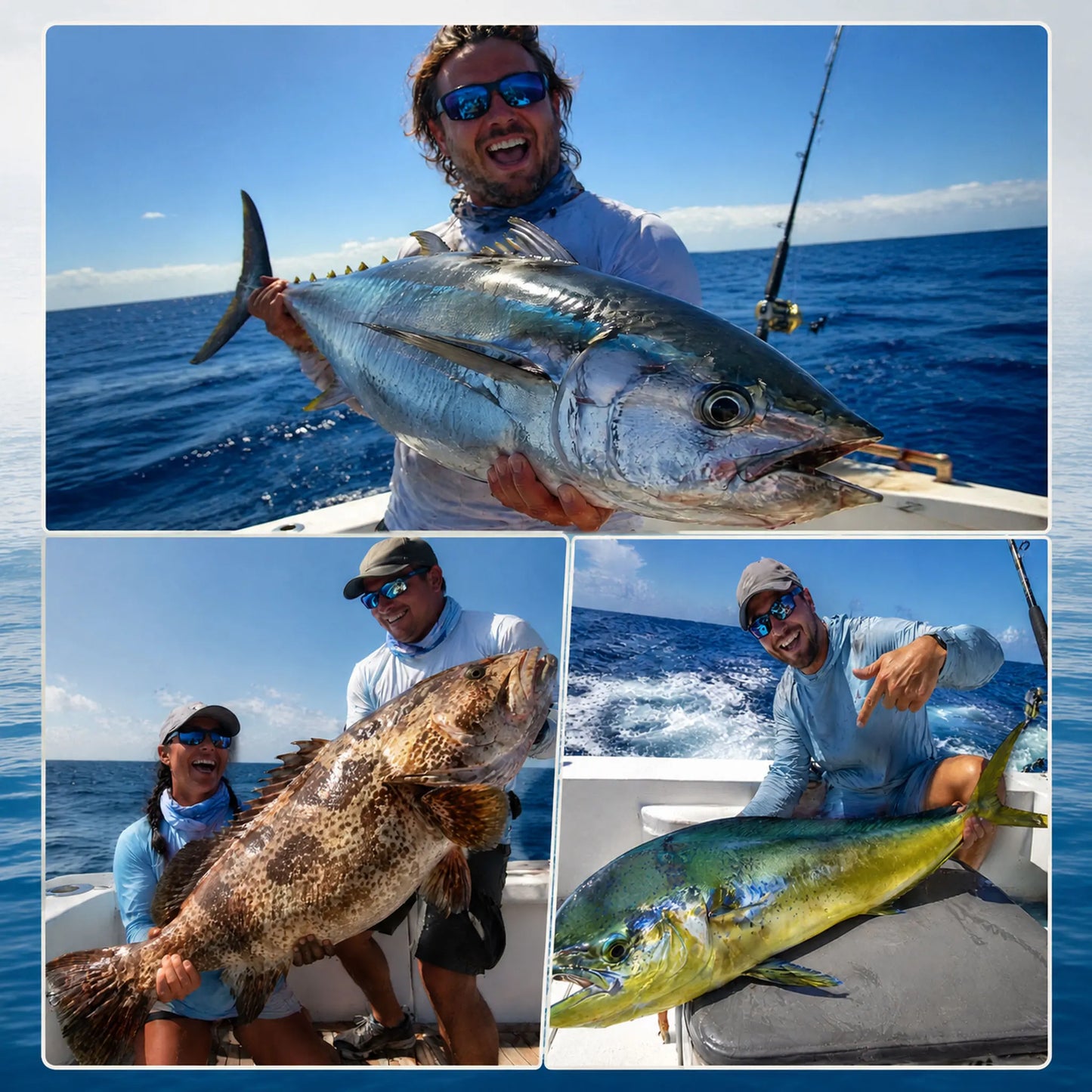 Portable boat fishing tow rod, tuna boat fishing rod, deep-sea fishing tow rod, spliced two-stage fishing rod