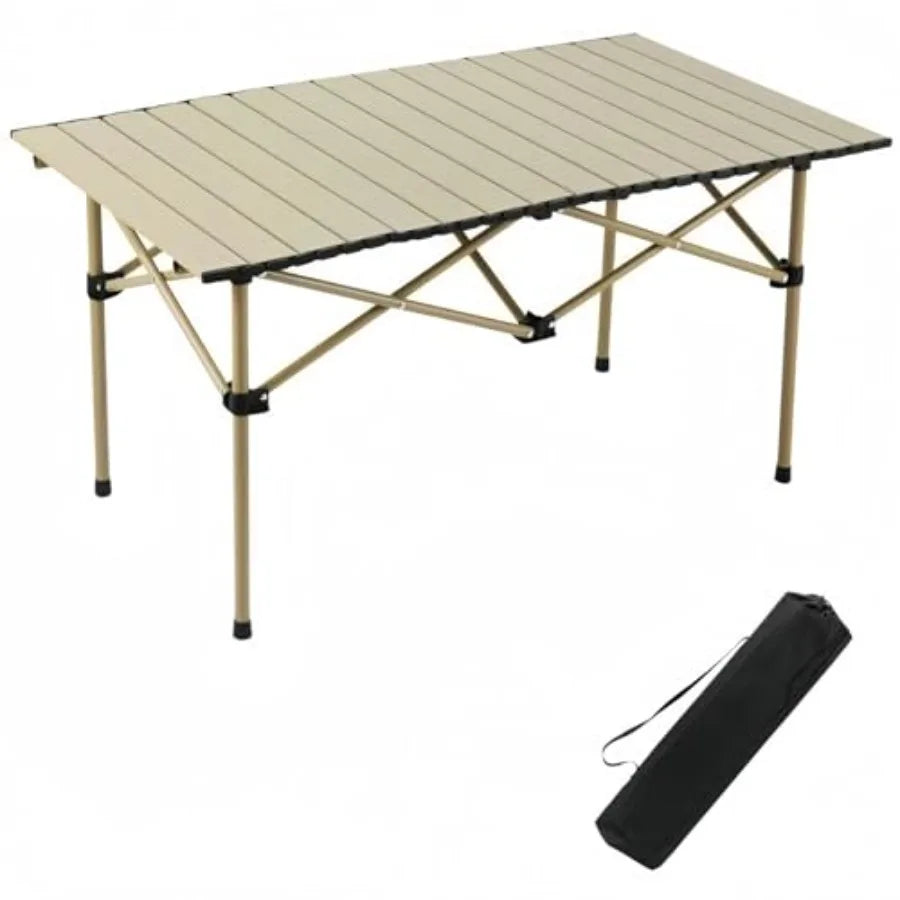 Folding Camping Table, Portable Beach Table, with Portable Bag Suitable for Indoor, Outdoor, Camping, Backyard, Party, Patio, T