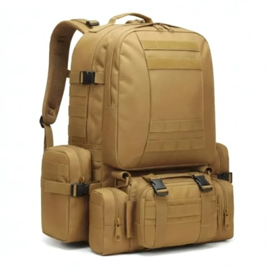 Military Tactical Backpack for Men 60L Waterproof Bug Out Bag Survival Rucksack Go Bag Emergency Molle System Army 3 Day Assaul
