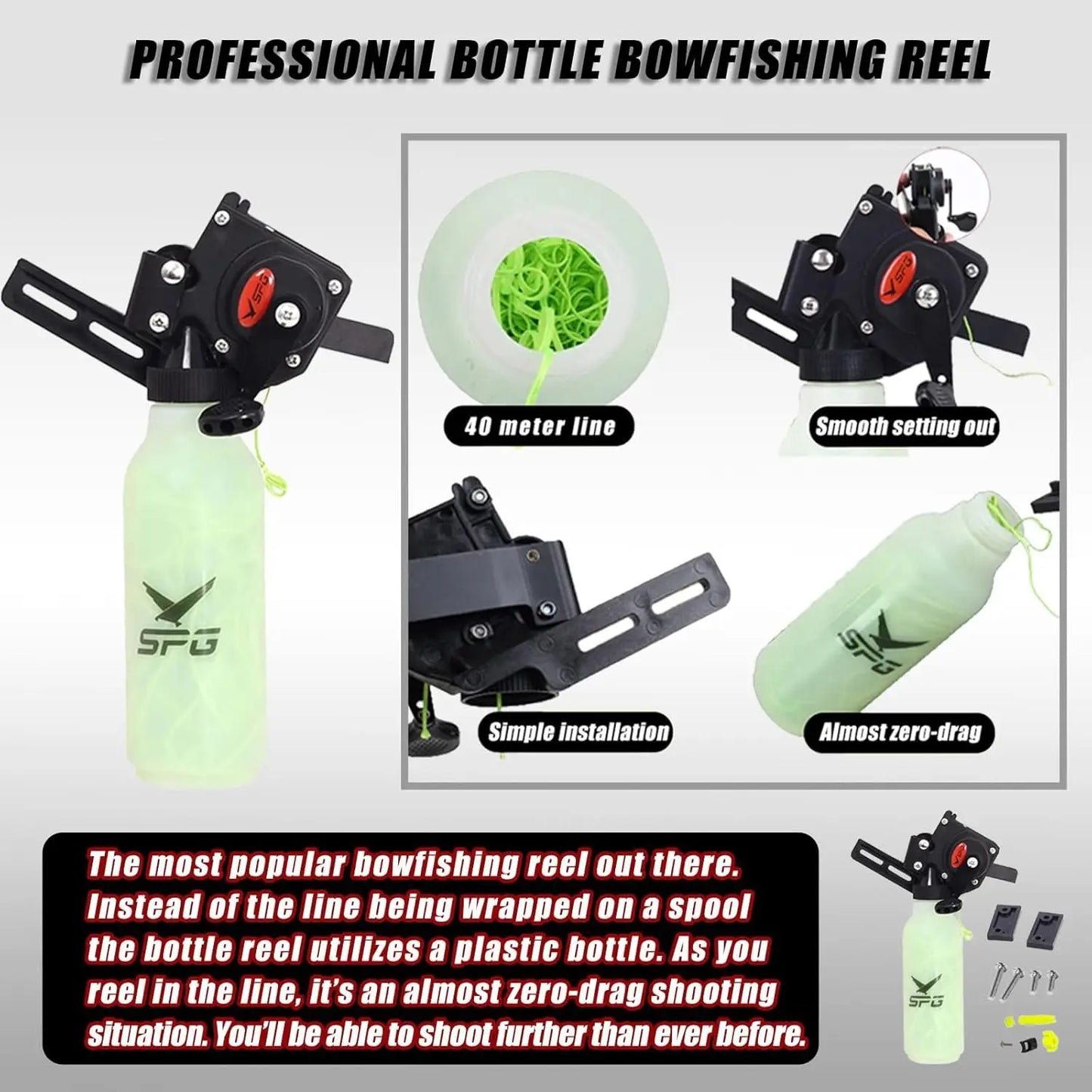 Archery Bowfishing Kit - Professional 30-60 Lbs Compound Bow for Bowfishing with Full Gears and User Manual for Adult Beginners