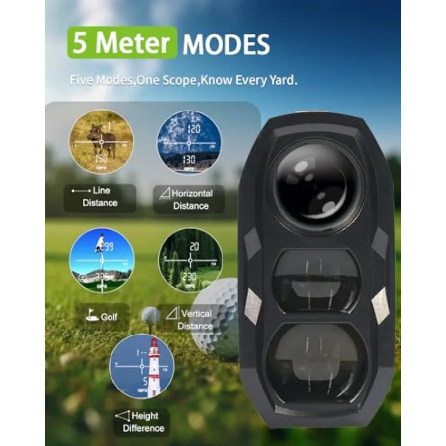 1000 Yard Laser Rangefinder 6X with Slope Golf Hunting Range Finder with Scan Flag Lock Vibration IPX4 Waterproof High