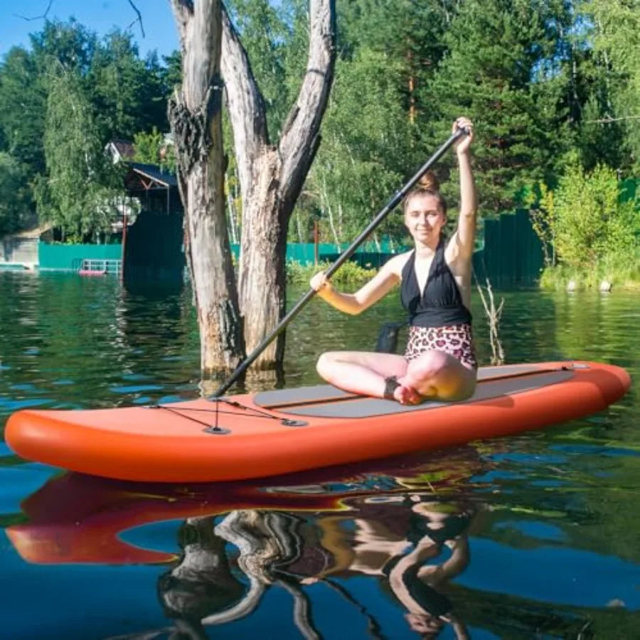 Inflatable Stand Up Paddle Board for outdoor water sports PVC material blue color ultra-stable 3-fin design and 400LBS capacity